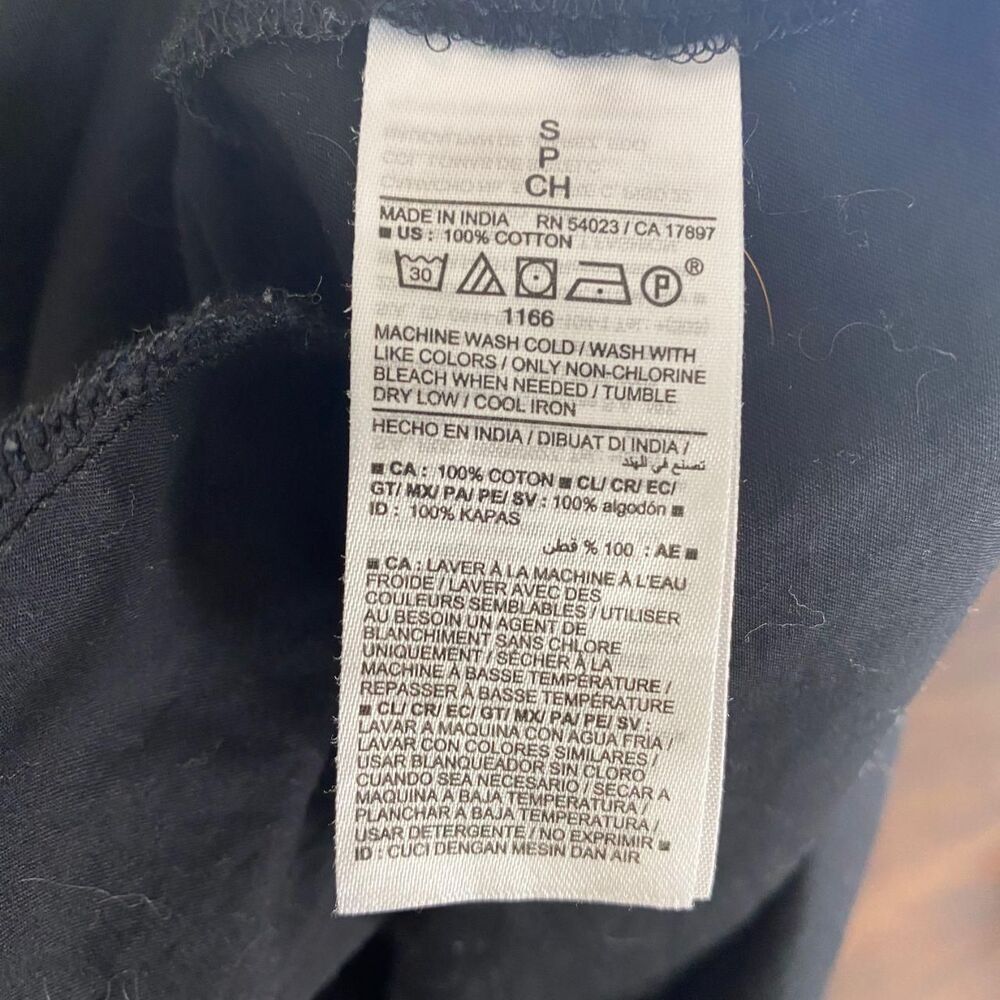 Old Navy Cute Black 100% Cotton Button Up Dress Mini Knee Length Size S - Picture 7 of 7